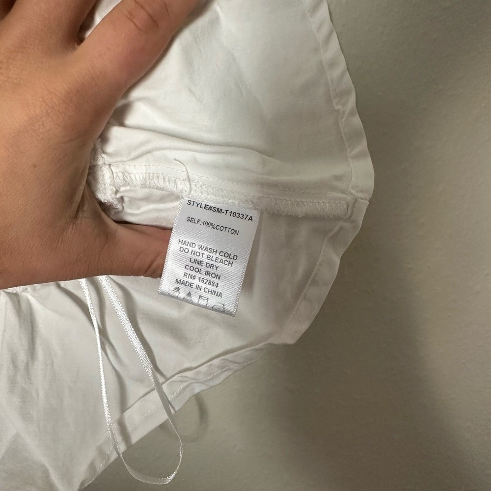 Fairy Coquette Lace Bow Crop Elegant White Tank Top with Black Accents Women's M - Picture 3 of 4